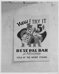 Advertisement for a Best Pal Bar, about 1940