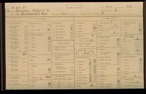 WPA household census for 101 S BUNKER HILL, Los Angeles