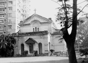 Nordindien. Kirken ved Den Teologiske Præsteskole/Bishop's College, Calcutta, 1983