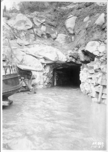 Interior of Powerhouse, Washing out Balch tunnel through Weir Adit