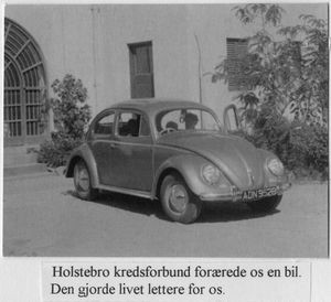 Friends in Denmark donated this VW to the missionary couple Stidsen in Aden (1956)