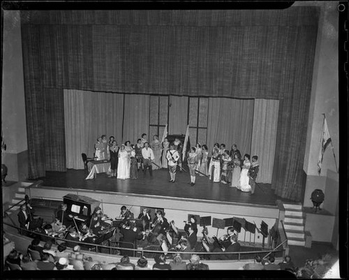 Production of the opera La Traviata, Hollywood or Pomona, 1949