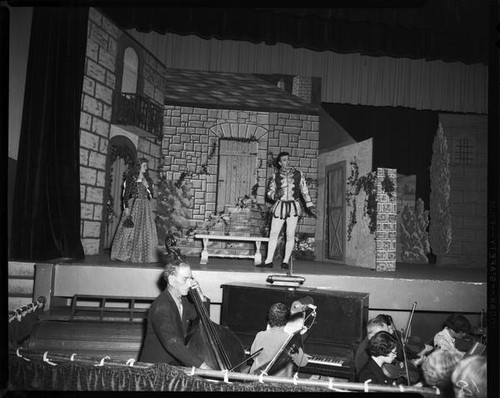 Performers in a Santa Monica Civic Opera production, Santa Monica, 1956