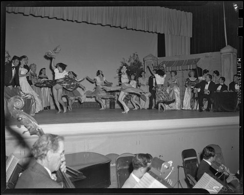 Dancing scene in opera La Traviata, Hollywood or Pomona, 1949