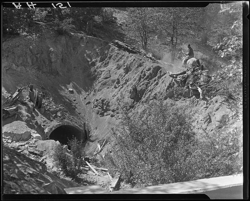 Man riding horse, Lake Arrowhead, 1929