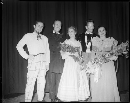 Cast members of opera La Boheme, Santa Monica, 1955