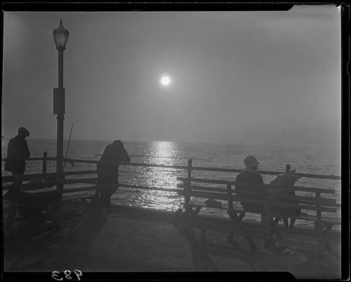 View from end of Santa Monica Pier, Santa Monica, 1928