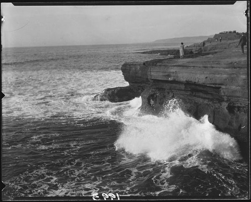 Cliffs and surf, Point Loma, San Diego, 1927