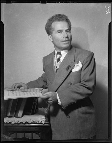 Music director Francisco Camacho Vega, La Traviata, Hollywood or Pomona, 1949