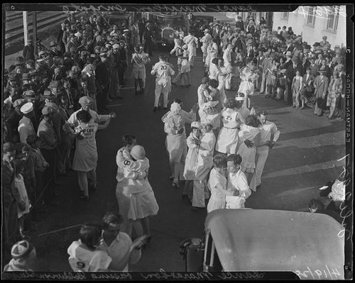 Marathon dance competitors, Culver City or Santa Monica, 1928