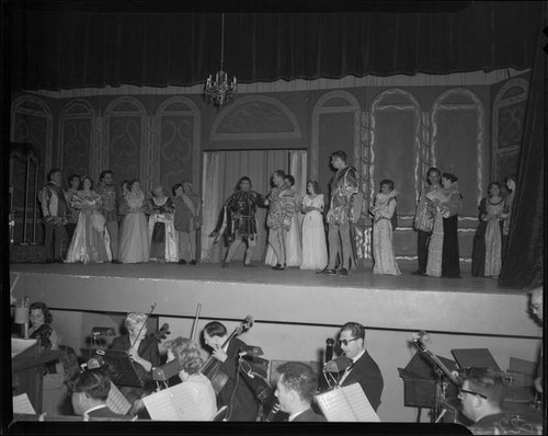 Performers in a Santa Monica Civic Opera production, Santa Monica, 1956