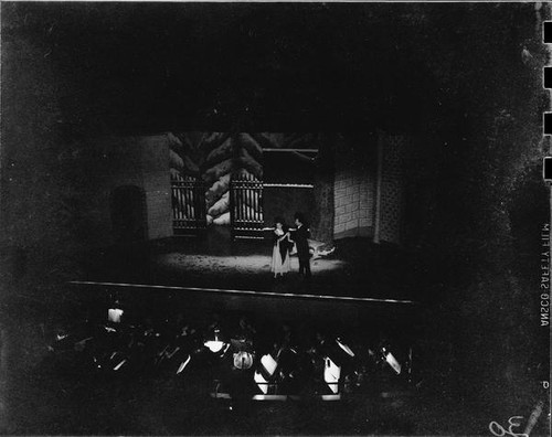 Production of the opera La Boheme, Santa Monica, 1955