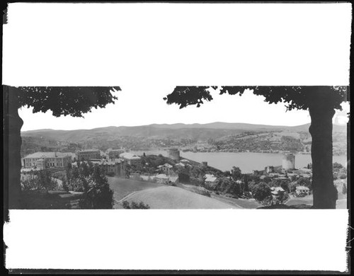 View towards the Boğaziçi Üniversitesi campus (formerly part of Robert College), Istanbul, 1925 or 1935