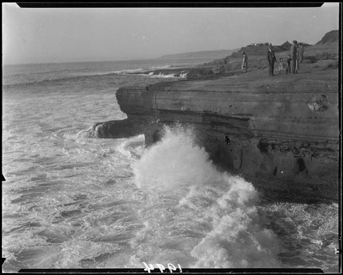 Cliffs and surf, Point Loma, San Diego, 1927