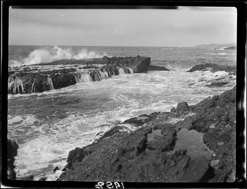 Rocks and surf, Laguna Beach, 1925