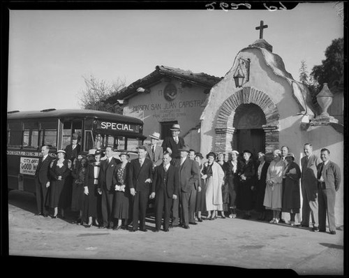 Santa Monica city officials at Mission San Juan Capistrano, San Juan Capistrano, 1934