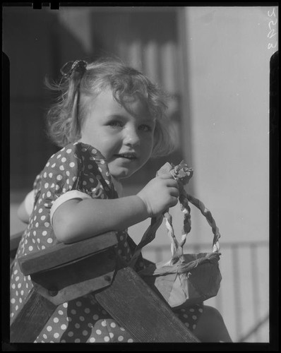 Girl with basket, Los Angeles, circa 1935