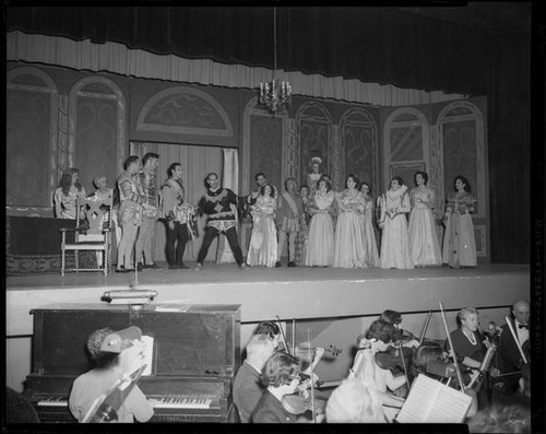 Performers in a Santa Monica Civic Opera production, Santa Monica, 1956