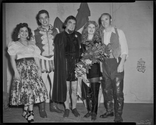 Performers with the Santa Monica Civic Opera, Santa Monica, 1956