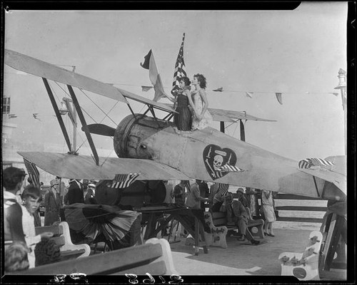 Hanriot HD.1 fighter plane, Ocean Park Pier, Santa Monica, 1928