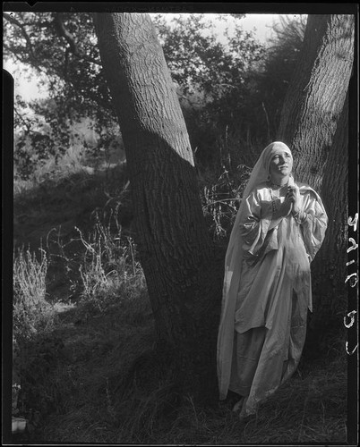 Actress from the Sunday Players radio show portraying a Biblical character, circa 1935