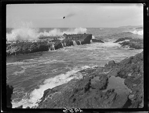 Rocks and surf, Laguna Beach, 1925