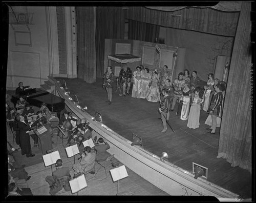 Production of the opera La Traviata, Hollywood or Pomona, 1949