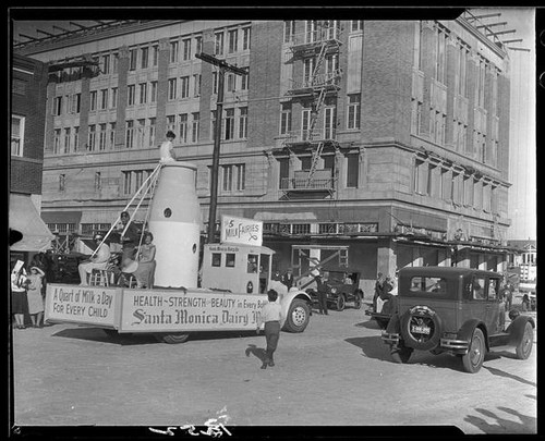 Photograph taken after the widening of Main Street, Santa Monica, 1930