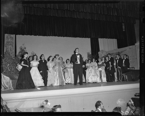 Production of the opera La Traviata, Hollywood or Pomona, 1949