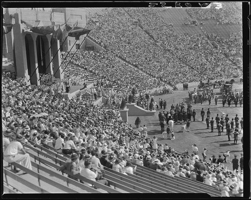 Crowd at La Fiesta de Los Angeles, Los Angeles Coliseum, September 1931