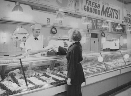 Ethel buying meat