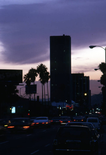 Sunset Boulevard during sunset