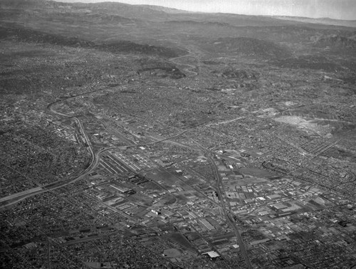 Central Manufacturing District, Commerce, looking northwest