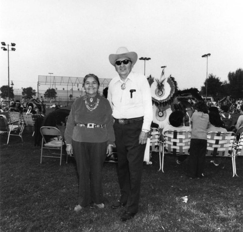 Couple at a powwow