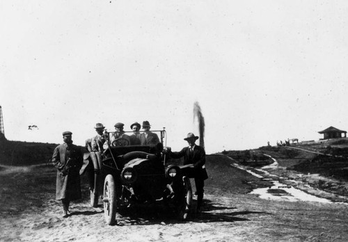 Car in Lakewood oil field