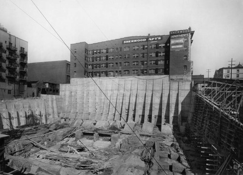 Southern California Edison Building, early construction