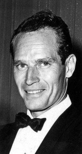 Charlton Heston attend Emmy Awards