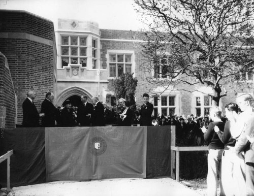 Dedication of Kerckhoff Hall, U.C.L.A., view 4