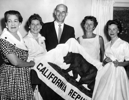 GOP women receive state flag