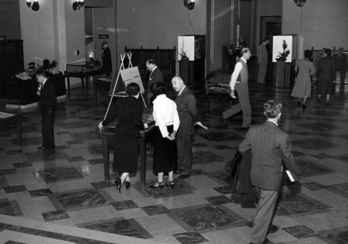 Library exhibit, Central Library Rotunda