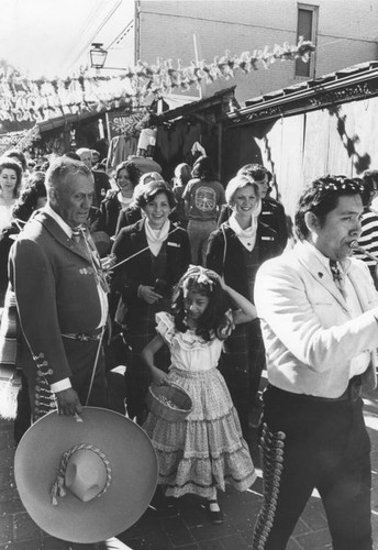 Rose queen and court at Olvera Street