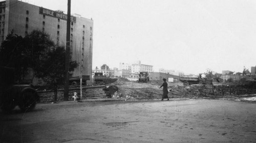 LAPL Central Library construction site