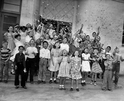 Happy students, Hoover Street School