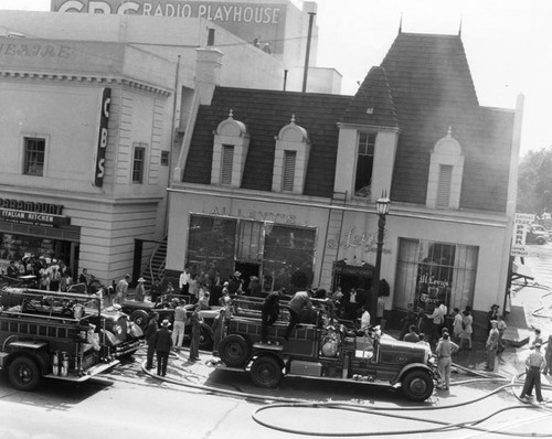 Firetrucks at Al Levy's Tavern