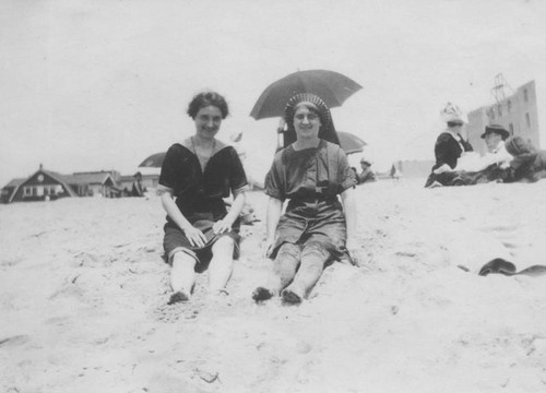 Sitting on the beach