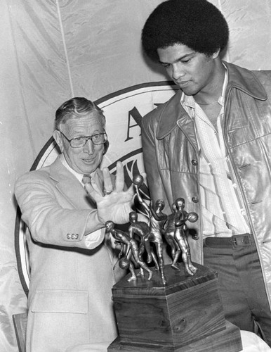 John Wooden and Marques Johnson