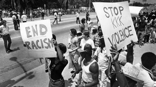 Anti-Klan and Pro-Klan clash in Fontana