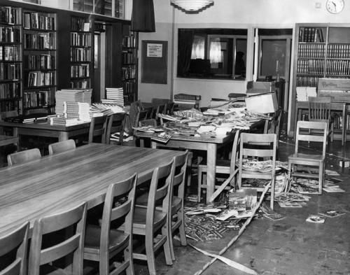 Vandals wreck library