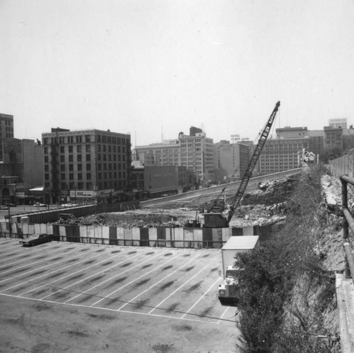 Demolition site at Third and Hill streets