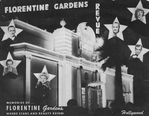 Souvenir photo cover, Florentine Gardens